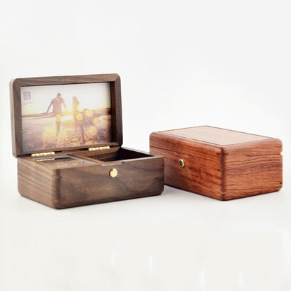 Premium River Flows in You Wooden Music Box with Photo Frame & Jewelry Box