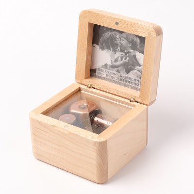 Premium Wooden Music Box with Photo Frame ( 30+ Tunes Available )